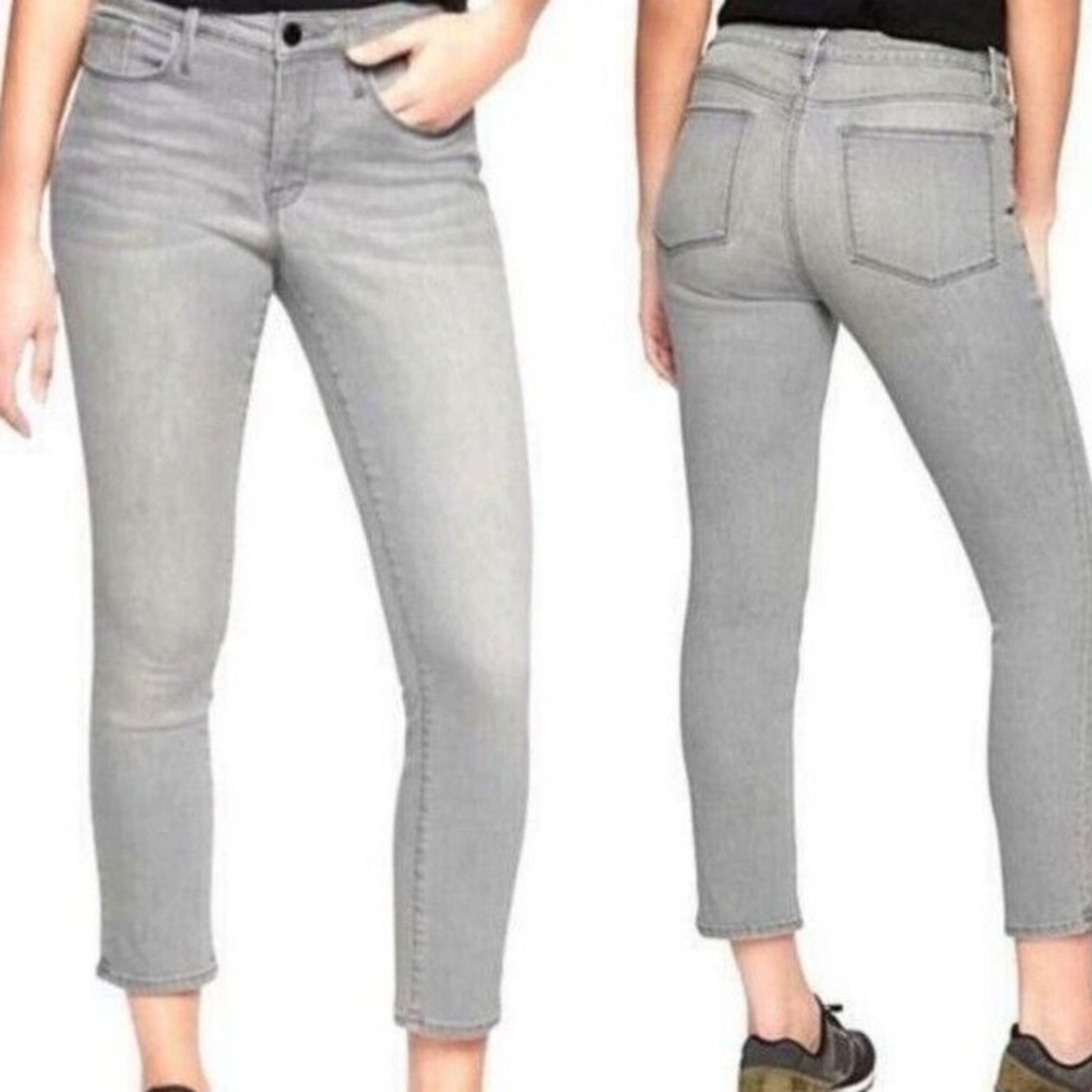 🩷ATHLETA SCULPTEK GRAY SKINNY MID RISE SKINNY JEANS POWER MESH STRETCH SIZE 6 - Picture 2 of 11